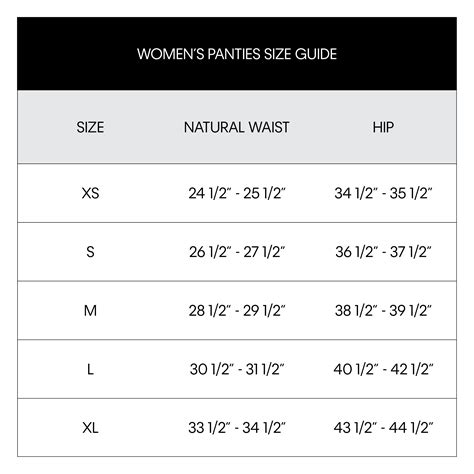 calvin klein thong size chart.